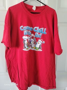 Plus Size Womens Come Chill With Us! Red Lunch Lady T Shirt